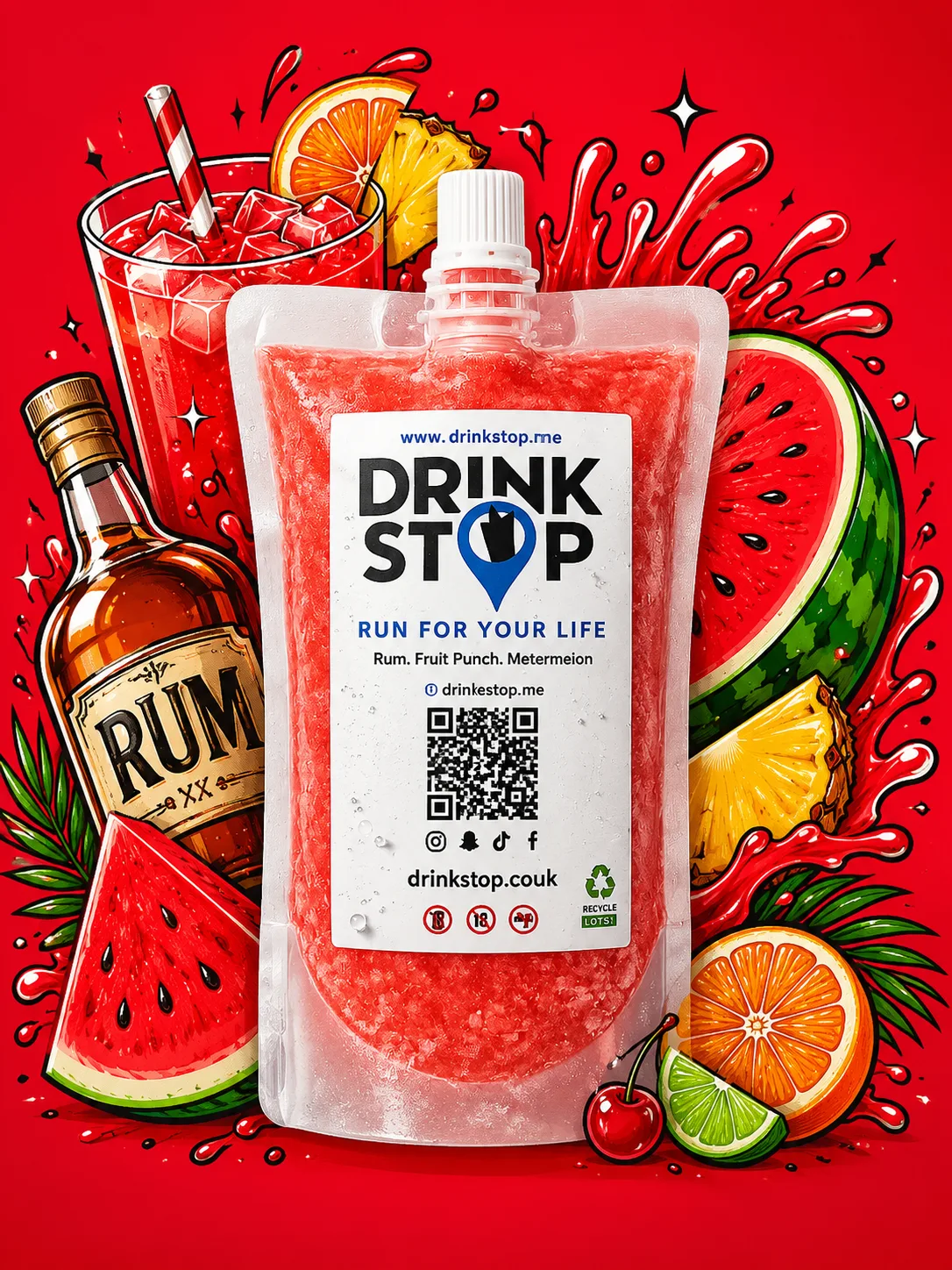 DRINK STOP Rum For Your Life pouch